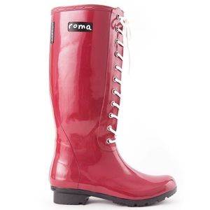 Roma Red Opinca Claret Sadie Robertson Rain Boots